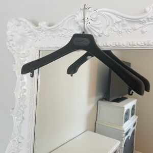 Vintage Alexander McQueen Black Grey Velvet Logo Hanger